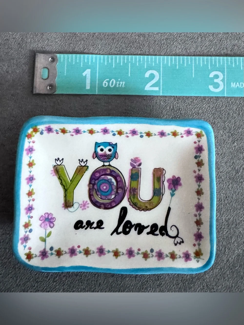NATURAL LIFE Multicolor 'YOU are loved' Decorative Trinket Dish